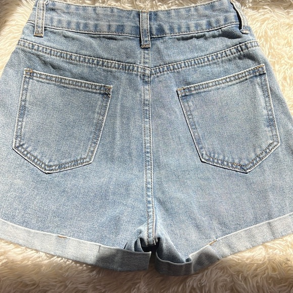 SHEIN Size XS Women’s Zip Up Front Blue Jean Shorts - Picture 5 of 7